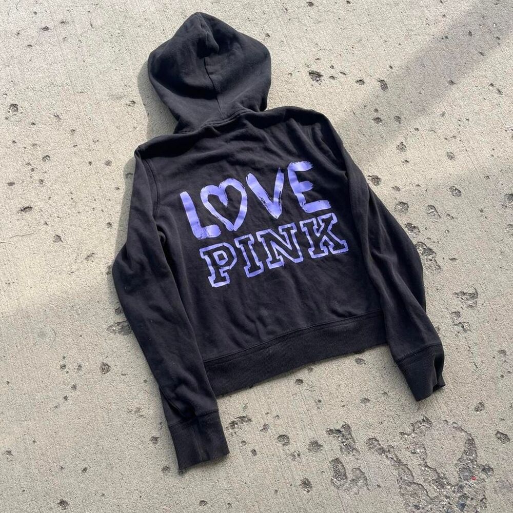 2000s Pink Streetwear Y2K Zip Up Hoodie